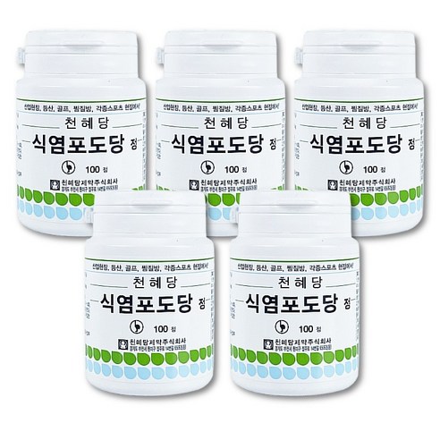 천혜당 식염포도당 정 667g, 100정, 5개