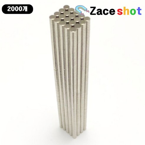 ND 지름 3mm x 두께 1mm 네오디움 원형자석 [제이스샷], 2000개
