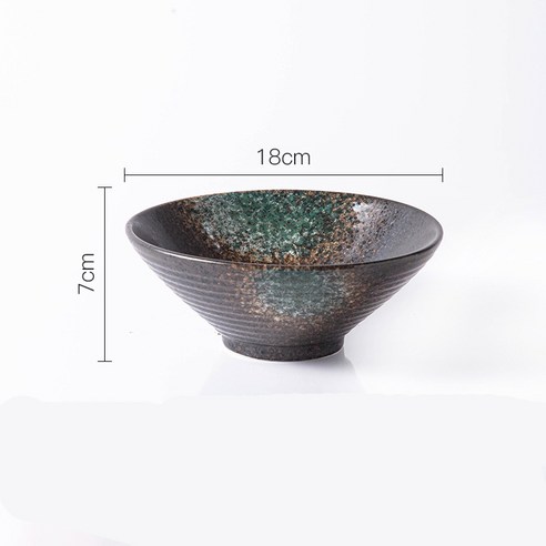 Lingao creme japonês de cerâmica criativo sopa macarrão restaurante personalização, Black