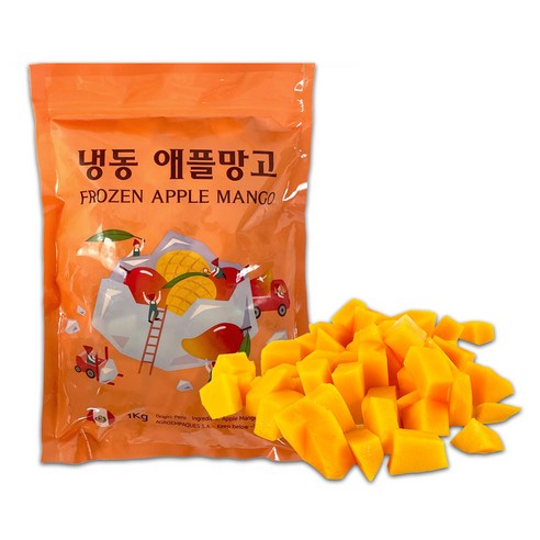 웰프레쉬 냉동 애플 망고 (냉동), 1kg, 2개