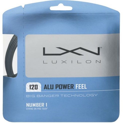 Luxilon ALU Power Feel 18 테니스 String – 12.2M Set, Silver