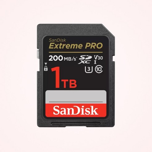 샌디스크 에스티원테크 공식인증 제품 SD메모리카드 SDHC Extreme Pro 익스트림 프로 UHS-I SDXXD, 1TB, 1개