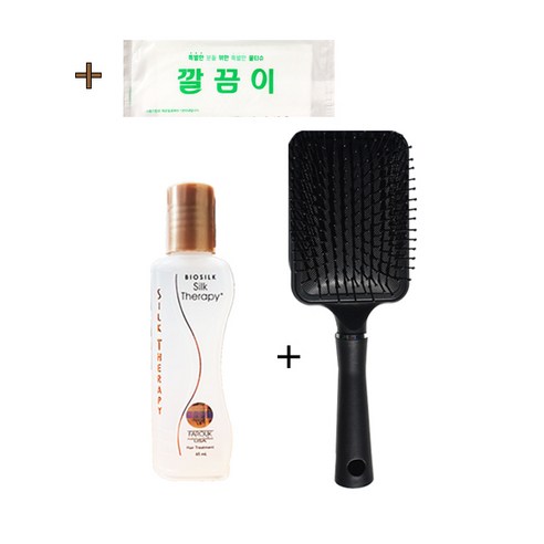 실크테라피 클래식 65ml + 헤어브러쉬 + 깔끔이 / 헤어케어 세트, 2개