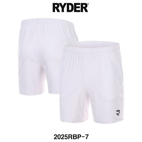 라이더 반바지 배드민턴 바지 남성 여성 4부 기획 팬츠 화이트 2025RBP-7