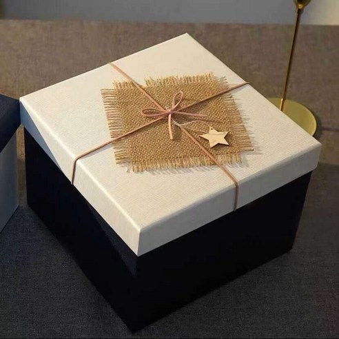 ZZJJC 선물함 선물함 선물함 선물함 라지 선물함 생일 선물함 선물함 선물함 선물함, )초대형 정사각형 화이트캡 블루베이스, (정사각형15*15*10 송초+카드+램프)