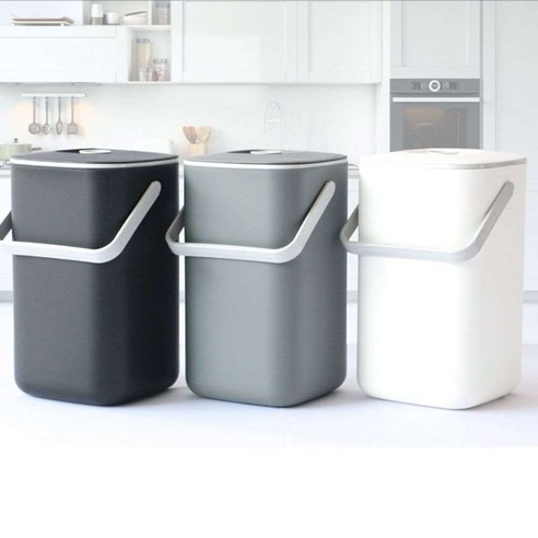 5L 가정용 냄새차단 잔반 싱크대 음식물 쓰레기통 처리 찌꺼기, 블랙