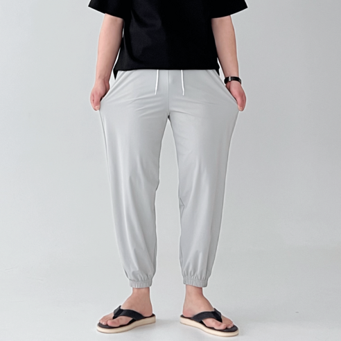 코튼 시원한 쿨 아이스 빅사이즈 트레이닝 스판 밴딩 조거 팬츠 냉장고 바지