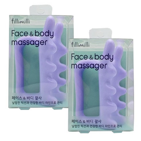 매끄러운 윤곽과 생기 넘치는 피부를 위한 필수템, 필리밀리 페이스 앤 바디 괄사 듀오 필리밀리괄사