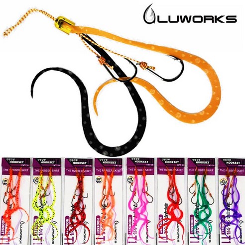 타이라바스커트 추천 상품루웍스 LWT-39 T1 쿠루쿠루 타이라바 넥타이 스커트 훅 세트 바늘 참돔 루어 낚시 더블 타이러버 스완, LWT-39 훅세트..., 1개 제품 사진