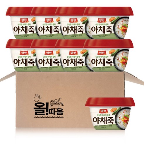 (올따옴) 죽 선물세트 동원 양반죽 야채죽 용기 287.5g 12입, 12개