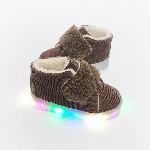 아동용 LED 코듀로이 슈즈