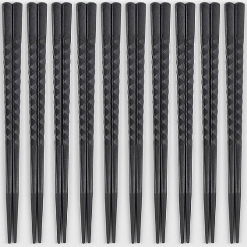신우와이즈 귀갑무늬 사각형 젓가락 50벌 가정용 업소용 저분 240mm, 1세트, 24cm(50벌), 블랙