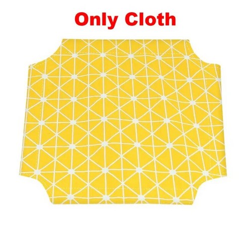 아기 고양이와 강아지 위한 나무 프레임 애완동물 침대, 통기성 캔버스 해먹, [16] 노란색 그리드 천 둑티그리폼