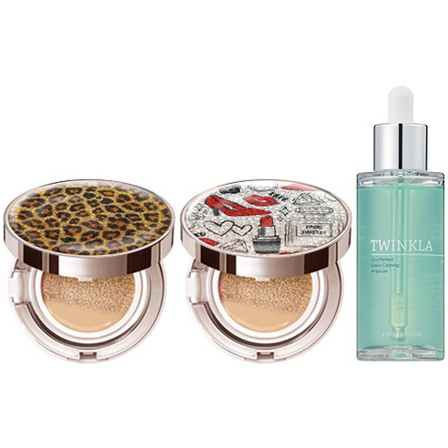 [쿠션15g+쿠션15g+앰플50ml] 스타일71 60%세럼 [건성 피부 추천] 미스트 쿠션 [17호 21호 23호], 1개, 나비블루펄23호+부엉이23호(건성)+앰플