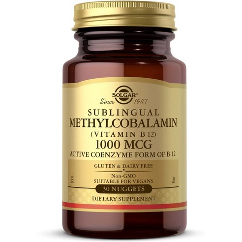 솔가 서브링걸 메틸코발라민 1000mcg 너겟 비건 글루텐 프리 무설탕, 1개, 30정