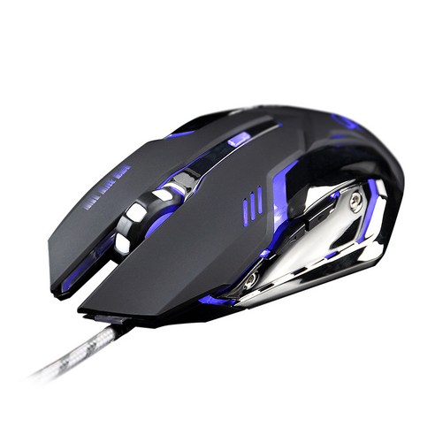 ZUOYA 게이밍 게임 마우스 8D 3200 인치 당 점 조정 가능한 유선 광 LED 컴퓨터 마우스 USB 케이블 마우스, MMR2 black, 러시아