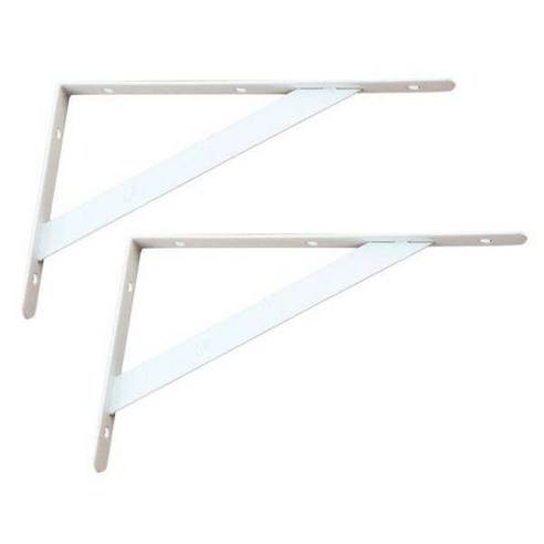 3X 2pcs 금속 L 모양 벽 선반 브래킷 지원 랙 홀더 300x190x2mm 흰색, 화이트, {"수건소재":"금속"}