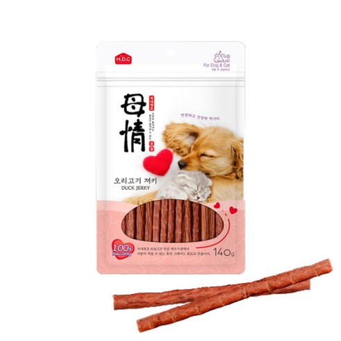 모정 강아지 말랑한 간식 져키, 오리, 140g, 6개