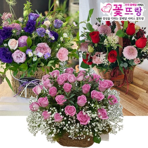 꽃뜨랑 축하꽃바구니 축하선물 생일선물 생화 전국당일꽃배달, 사탕세트(소)