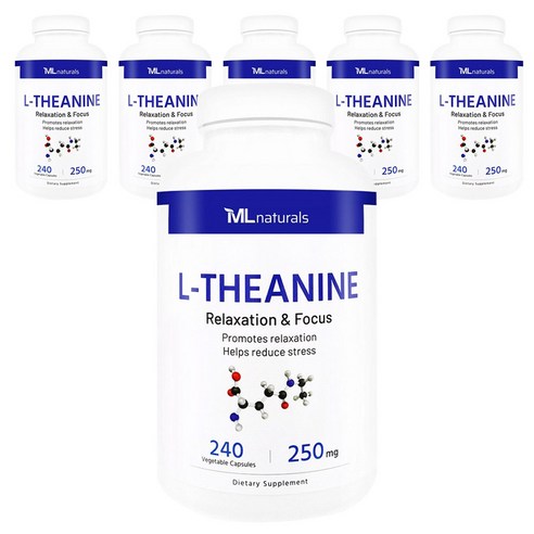 마이라이프내추럴스 L-테아닌 250mg 베지터블 캡슐, 6개, 240정
