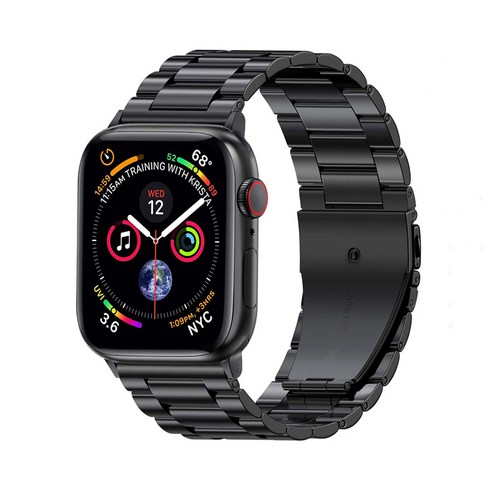 메탈 스트랩 38/40/41mm와 호환 가능, 검은 색, 38/40/41mm