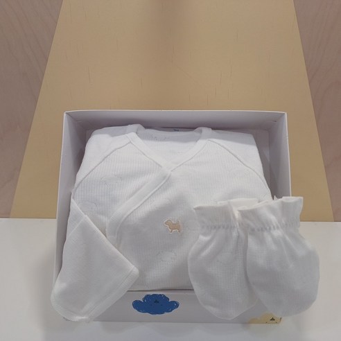 블루독베이비 **WH)도기모달배내저고리 손싸개 선물세트(44170-000-03+44170-008-02), 화이트