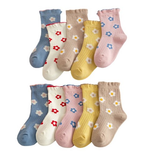 사랑스러운 우리 아이의 발걸음에 행복을 더해줄 여아 양말 10족 세트