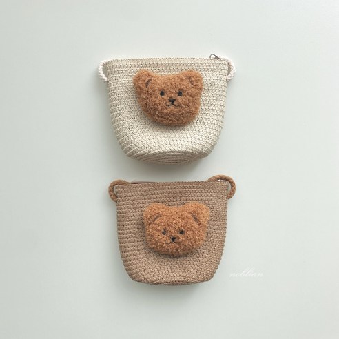 귀여움과 실용성을 겸비한 곰돌이 라탄 아기가방