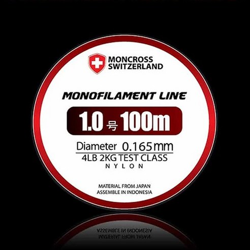 몽크로스 모노필라멘트 100m 민물 바다 루어 모노라인 나일론 낚시줄