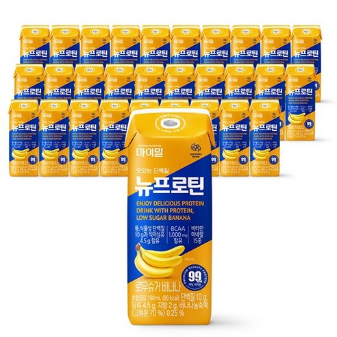 마이밀 마시는 뉴프로틴 로우슈거 바나나맛, 190ml, 30개