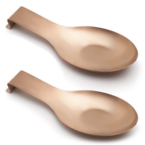저항 스토브 탑 녹위한기구 나머지 숟가락 국자 홀더 요리 주방 카운터 숟가락 나머지 (2PCS), 하나, 로즈 골드