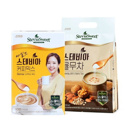 [OKㅣ강추] [본사직영] 마일드 스테비아 커피믹스 100T+스테비아 율무차 50T [OKNOWㅣ추천상품]