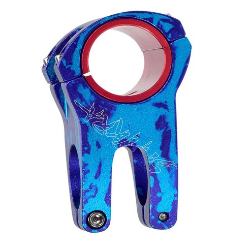경량 mtb 자전거 스템 31.8mm 산악 자전거 기어 사이클링 구성 요소 부품 용 짧은 핸들 바 스템 자전거, 다중, 알루미늄 합금, 퍼플 블루 50mm