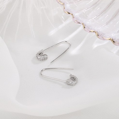 구미 999 순은 개성 신형 클립 귀걸이 여성 심플한 기질 핀 귀걸이 귀걸이 액세서리 공장 도매