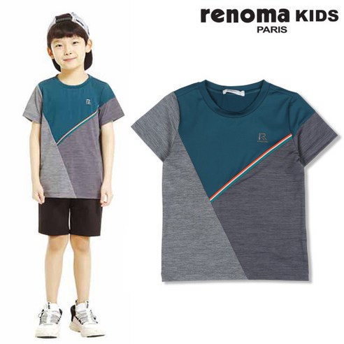 레노마키즈 레노마키즈 남아 3도배색멜란티셔츠_R1925T524