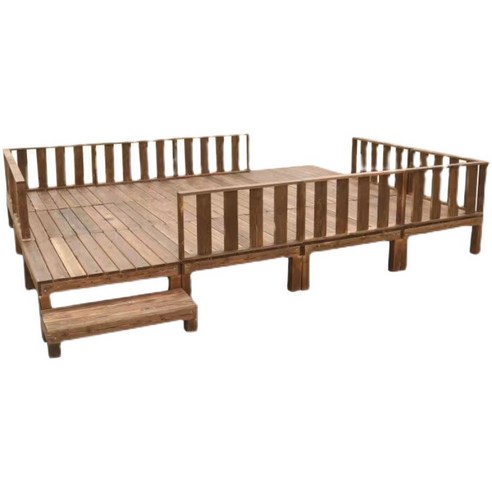 야외용 평상 벤치 탁자 파라솔 피크닉 조립식 평상, 길이 100너비 100높이 9cm 플랫폼