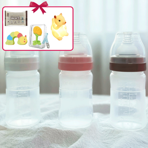 앙뽀 실리콘 젖병 신생아젖병 150ml 260ml 배앓이방지 아기젖병 2단계, 1개, (2단계) new 핑크