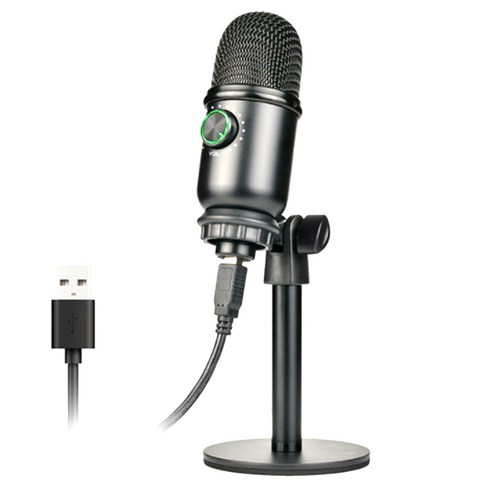 USB 콘덴서 마이크 전문 마이크 Φ16 핵심 컴퓨터 가라오케 KTV Tik Tok YouTube 바탕 화면 마이크, 하나, 보여진 바와 같이