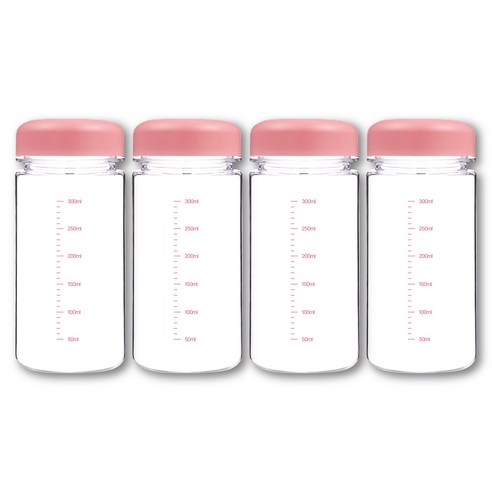 위드 눈금물병 페트 마이보틀 350ml 4P, 핑크 (4개입), 4개