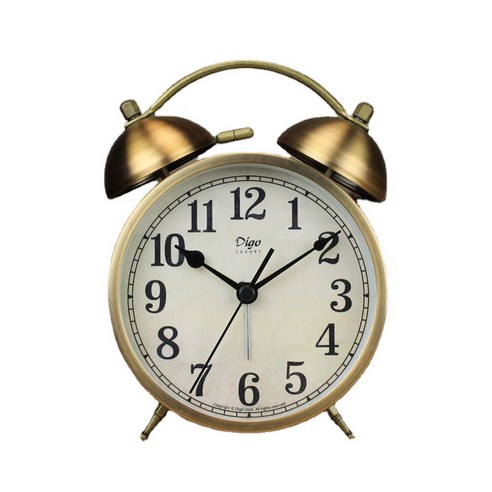 ANKRIC 레트로 알람 시계 금속 크리 에이 티브 전자 알람 시계 장식 시계, 사동 숫자