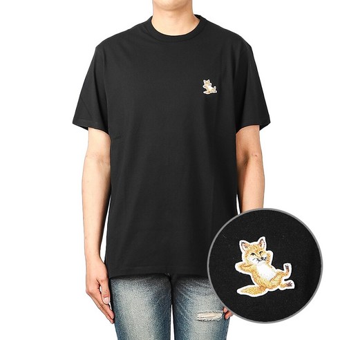 [메종키츠네] 23SS (GU00154KJ0010 BLACK) 남녀공용 칠랙스 반팔 티셔츠