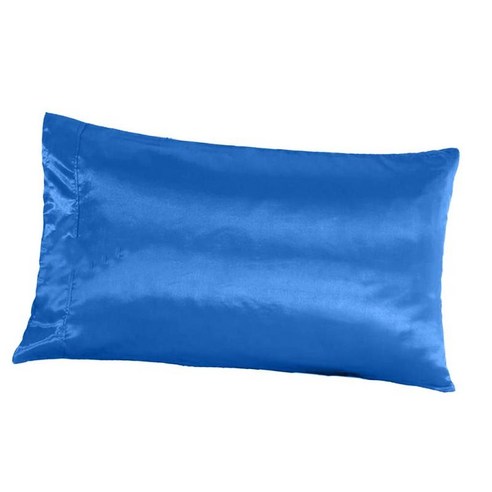 부드러운 새틴 베개 커버없는 아름다움 베개 커버, 블루, 폴리 에스터