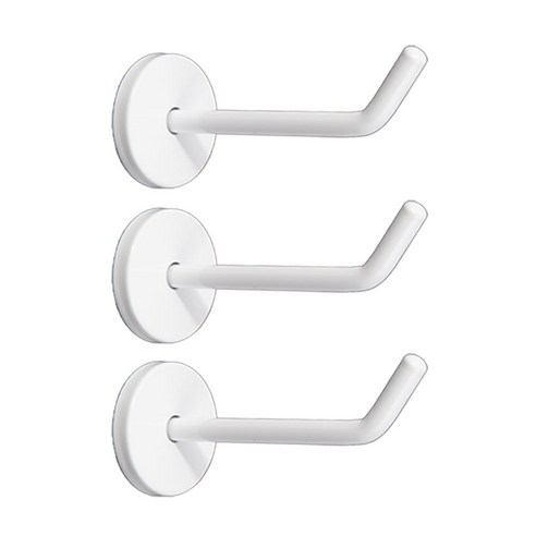 철물대장 벽면 후크 돌출걸이 세트 피스고정형, 화이트 중 100mm(3개), 3개