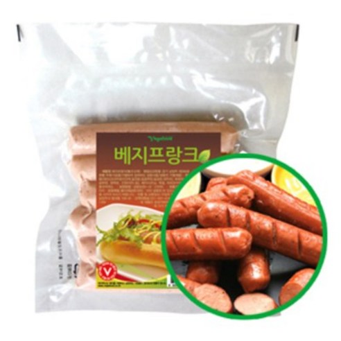 콩고기소세지 콩고기프랑크 비건푸드 완전채식 간편한조리 냉동채식식품, 200g, 2개