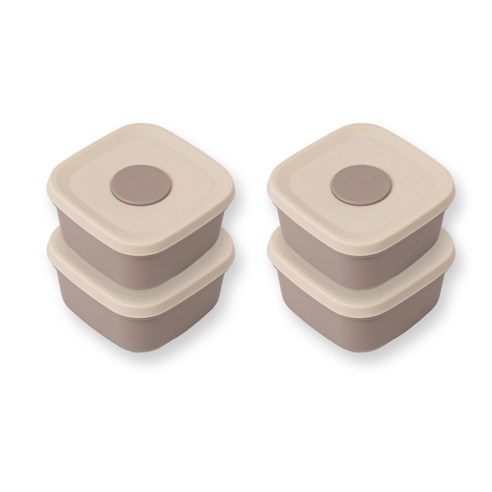 네오실리 국산 프리미엄 실리콘 라이스 실리팩 냉동밥 용기, 라이스실리팩(200ml) 소프트초콜릿, 4개