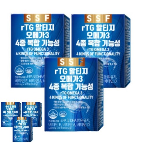 순수식품 rTG 알티지 오메가3 1000mg 60캡슐 x 3박스, 3개
