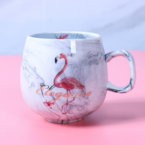 [SW] 플라밍고 커피 머그잔 세라믹 머그잔 여행 컵 귀여운 고양이 발 Ins 72*85mm H1215, U0212Grey