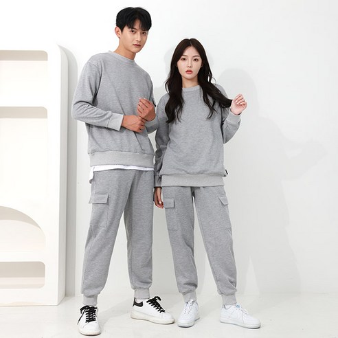 최고의 편안함과 스타일을 선사하는 턴키 빅사이즈 오버핏 기모 카고 상하의 세트