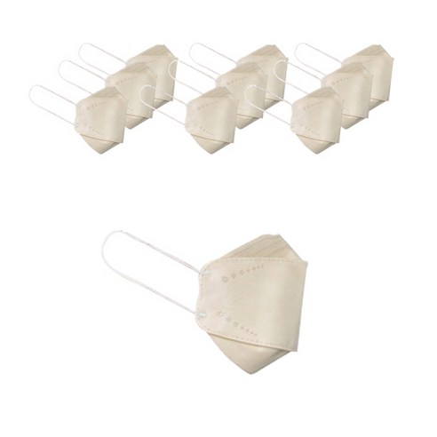 장도연 마스크프렌즈 입체형 10매입 3D 칼라 마스크, 1box (10pcs), 베이지 - 대형