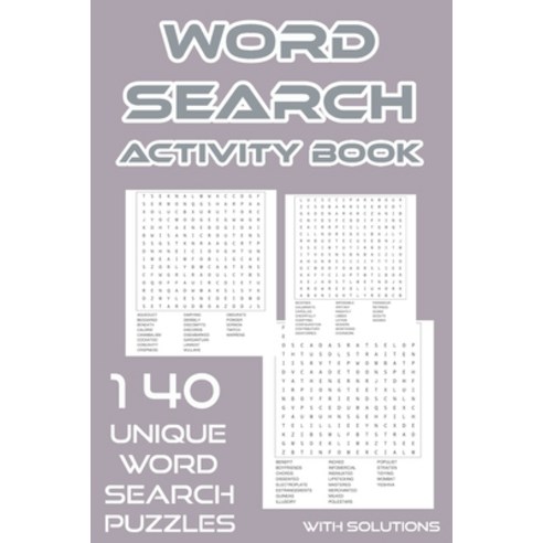 (영문도서) Word Search Activity Book: 140 Unique & Hard Assorted Words Search Puzzles for Adults and Kid... Paperback, Independently Published, English, 9798460861576